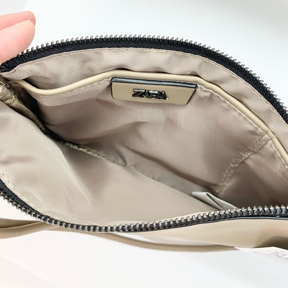 NWT Zara Crossbody Bag Taupe Brown-Gray Purse - Picture 6 of 8